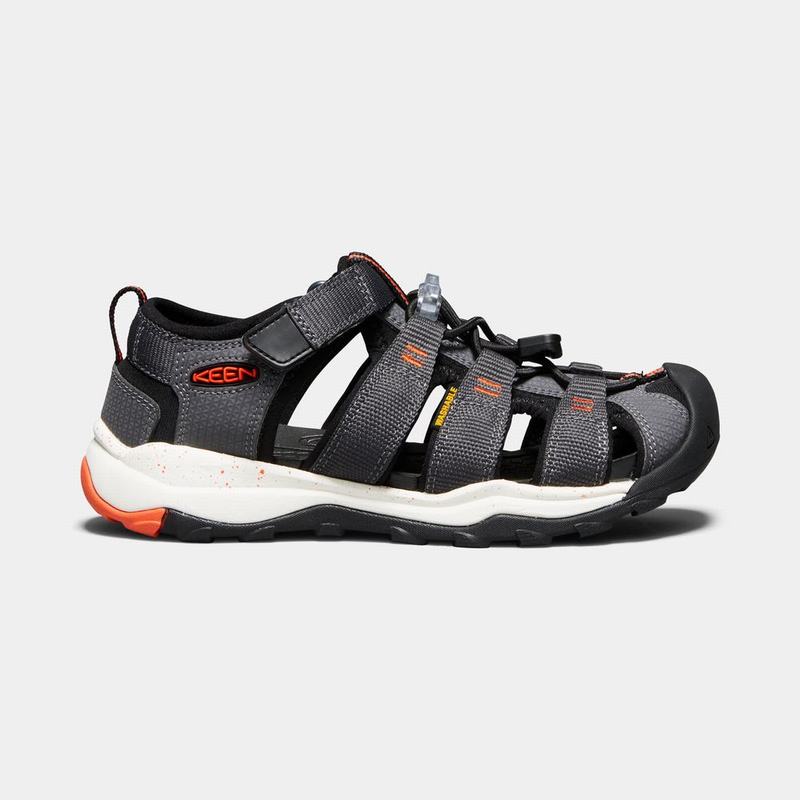 Cheap Keen Newport Neo H2 Kids Hiking Sandals Black/Orange (8407-MRVUL)